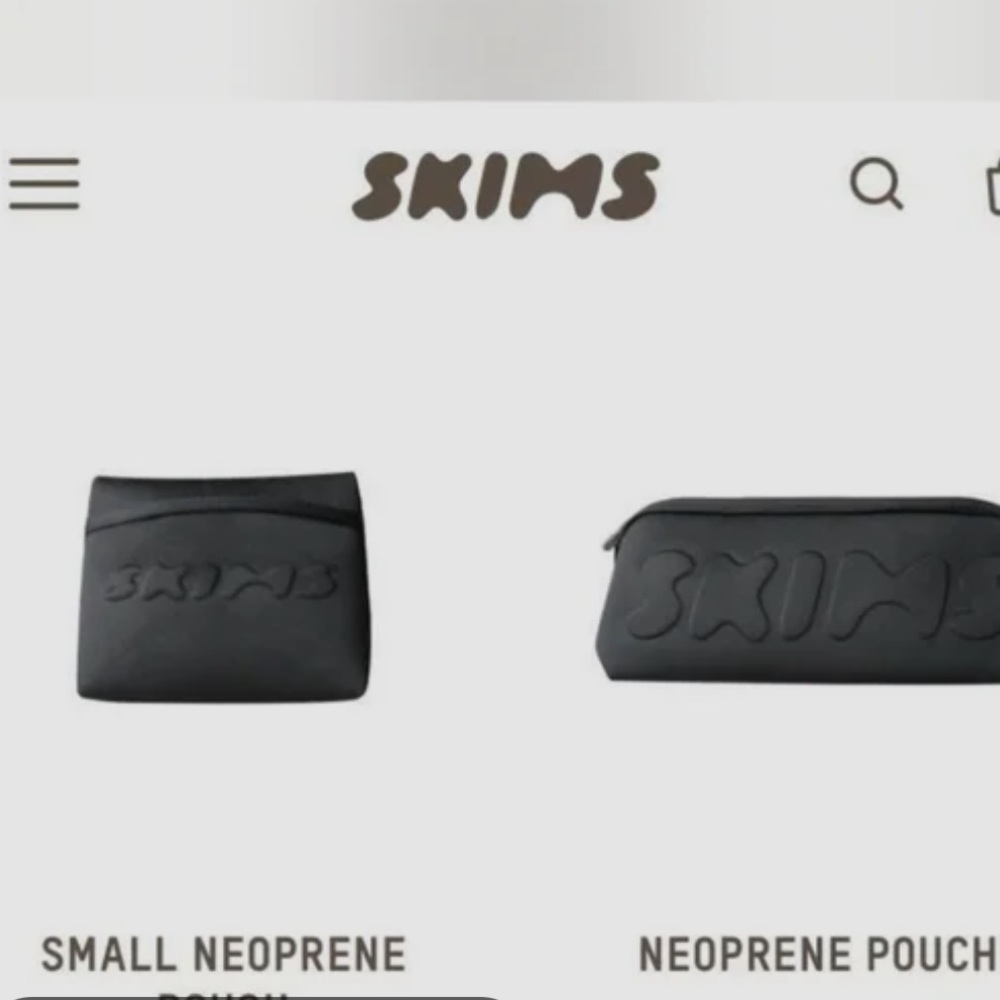 NWT SKIMS NEOPRENE POUCH